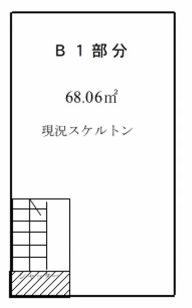 貸店舗(スケルトン)の平面図