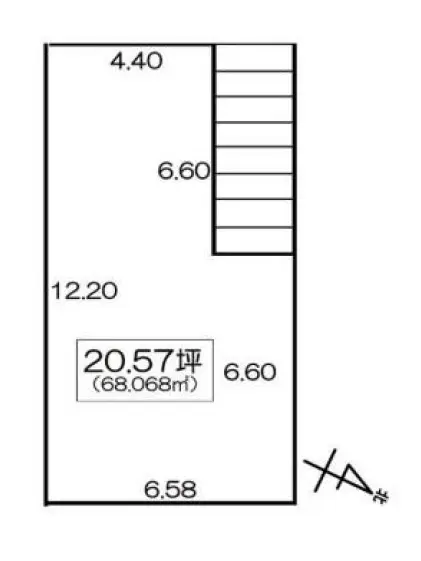 貸店舗(スケルトン)の平面図