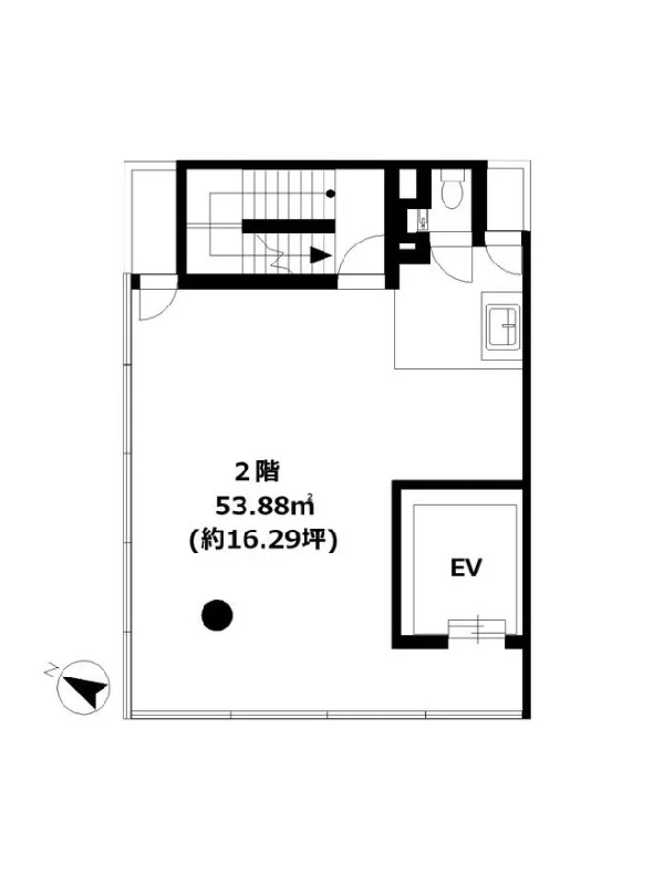 貸店舗(スケルトン)の平面図