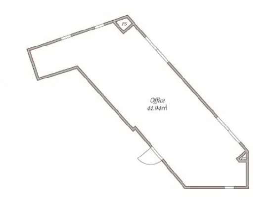 石神井公園のスケルトン店舗物件の平面図