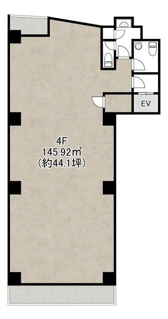 高円寺の事務所仕様物件の平面図