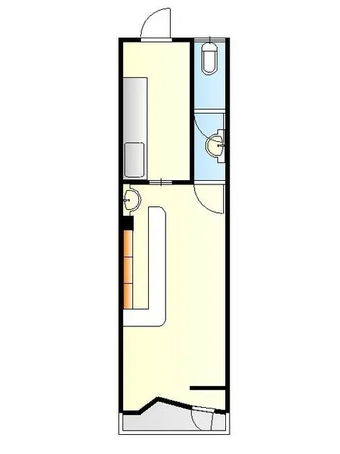 白楽の居抜き店舗の平面図