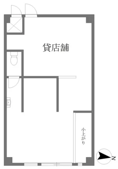 貸店舗(スケルトン)の平面図