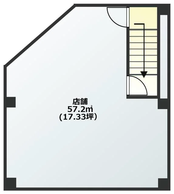錦糸町の事務所仕様店舗物件の平面図