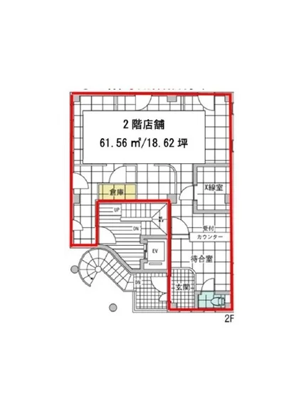 篠崎の歯科居抜きの平面図