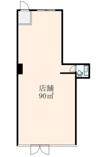 戸田公園の事務所仕様物件の平面図