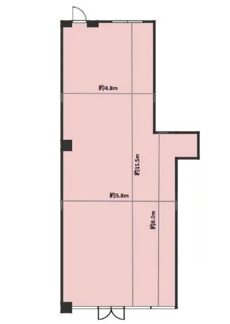 戸田公園のスケルトン物件の平面図