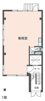 練馬高野台の事務所仕様店舗物件の平面図