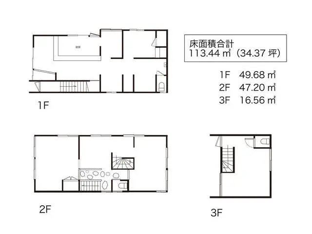 居酒屋の居抜き物件の平面図