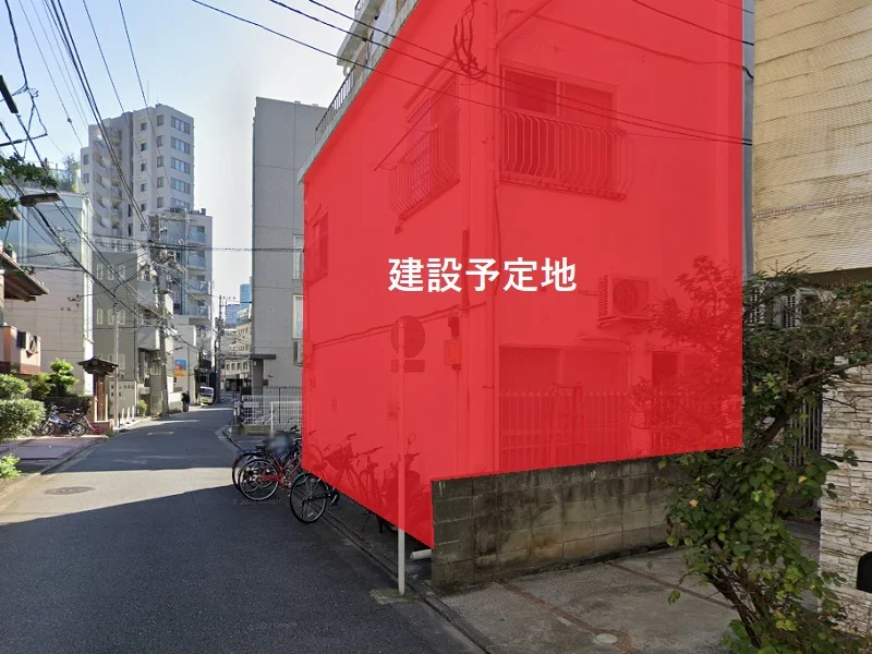 白金台のスケルトン物件の外観