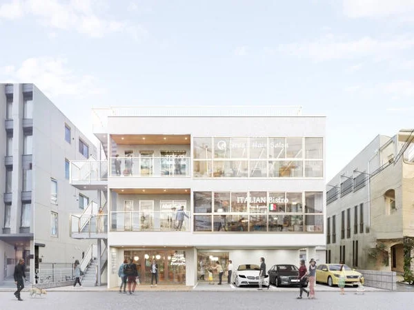 白金台のスケルトン店舗物件の外観