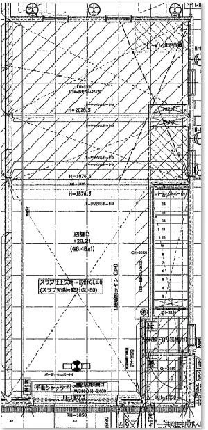 浜田山のスケルトン物件の平面図