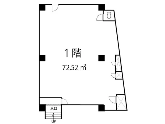 貸店舗(スケルトン)の平面図