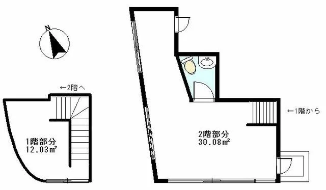 大口のスケルトン物件の平面図
