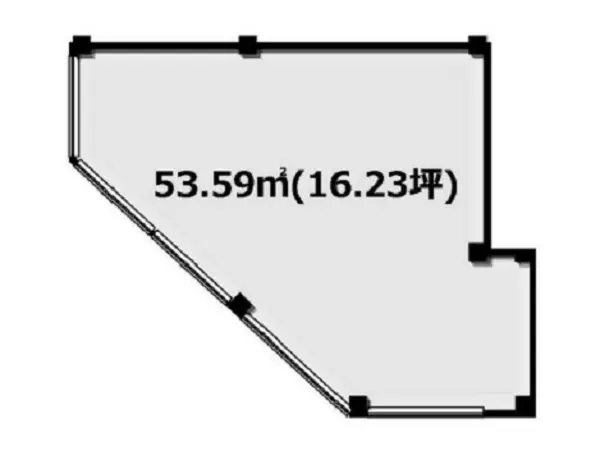 南砂町のスケルトン店舗物件の平面図