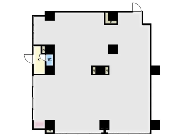 貸店舗(スケルトン)の平面図
