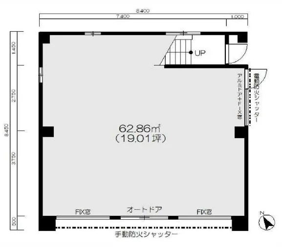 志村坂上のスケルトン物件の平面図