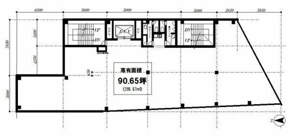 大宮の居抜き店舗の平面図