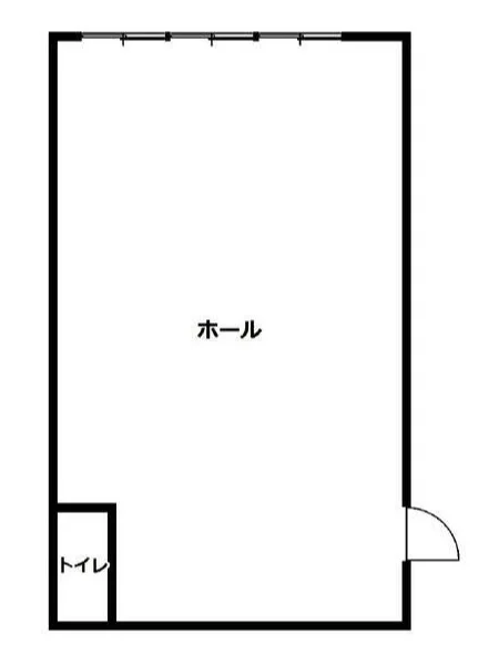 七里の事務所仕様店舗物件の平面図