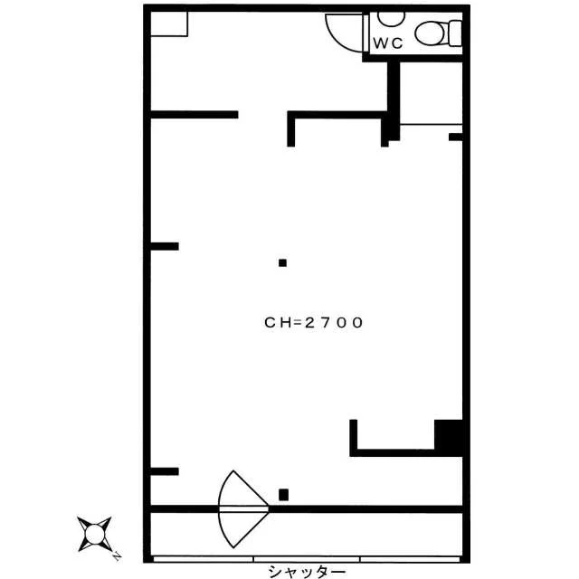 三ノ輪橋の居抜き店舗の平面図