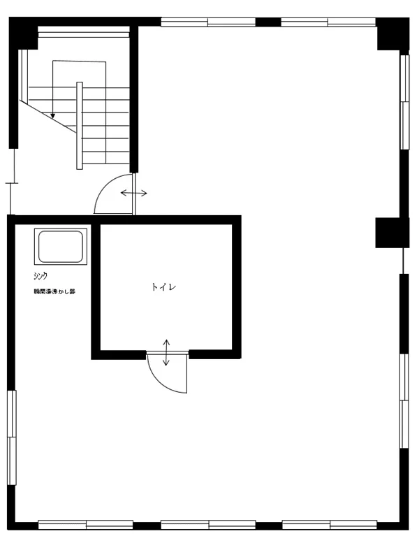 東大和市の事務所仕様物件の平面図