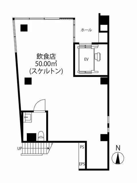 木場のスケルトン物件の平面図