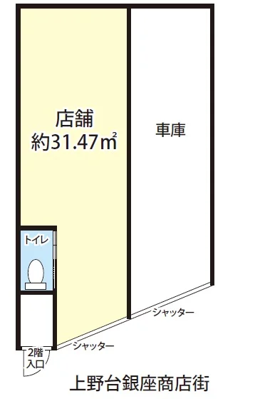 貸店舗(スケルトン)の平面図