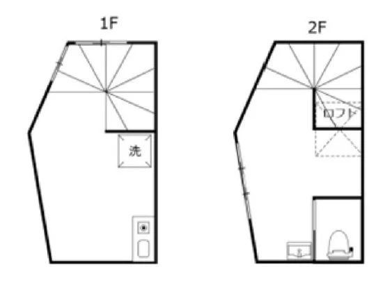 雑司が谷の事務所仕様店舗物件の平面図