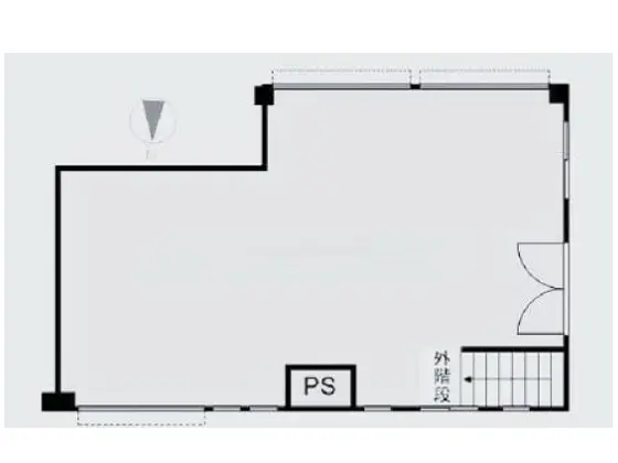 東陽町のスケルトン店舗物件の平面図