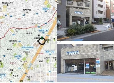三ノ輪のスケルトン店舗物件の地図