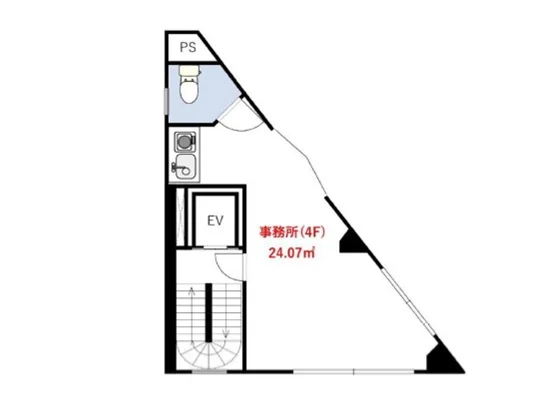 新宿のスケルトン物件の平面図