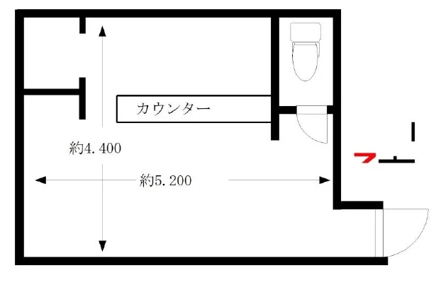 祖師ヶ谷大蔵の居抜き店舗の平面図