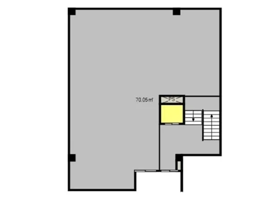 渋谷のスケルトン物件の平面図