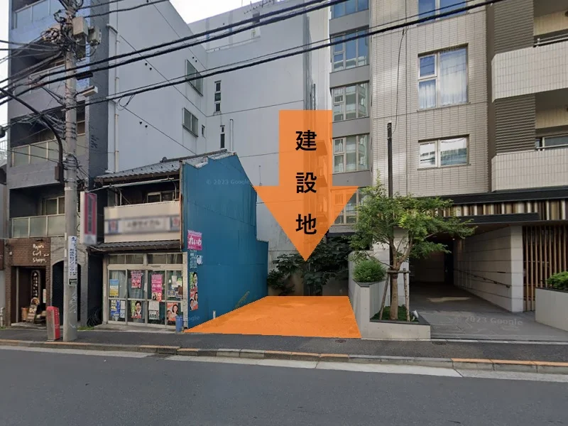 牛込神楽坂のスケルトン物件の外観