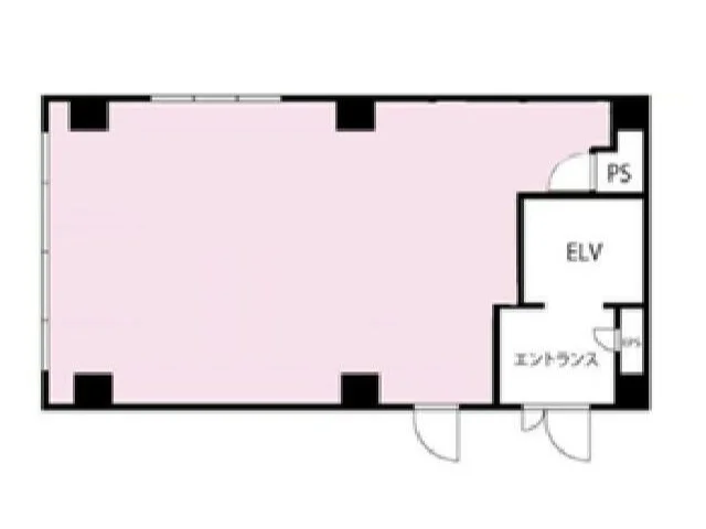 北浦和のスケルトン店舗物件の平面図