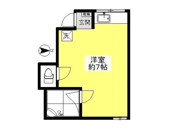 北千住のスケルトン店舗物件の平面図