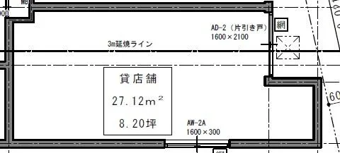 竹ノ塚のスケルトン物件の平面図