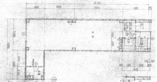 貸店舗(スケルトン)の平面図