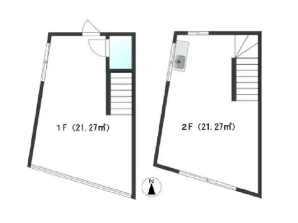 貸店舗(事務所仕様)の平面図