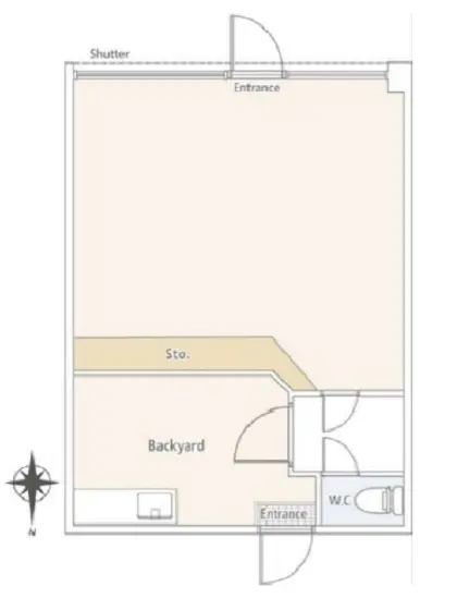 東大島の事務所仕様店舗物件の平面図
