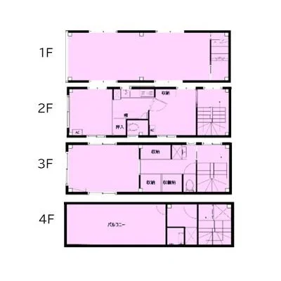 新橋の事務所仕様物件の平面図