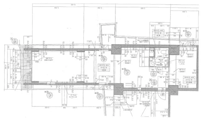 四谷三丁目の居抜き店舗の平面図