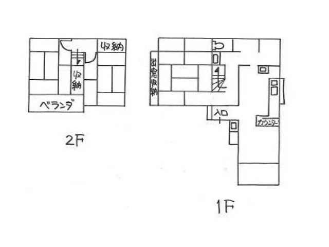 居酒屋の居抜き物件の平面図