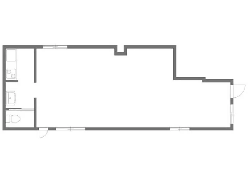 北千住の事務所仕様物件の平面図