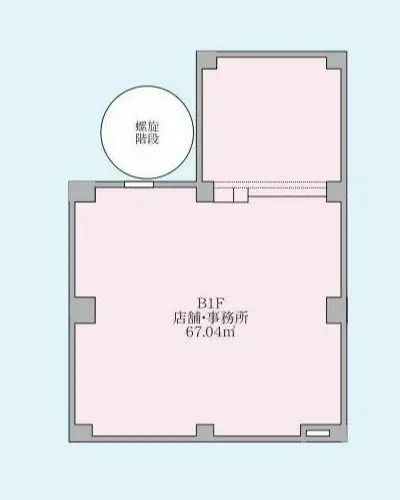 虎ノ門ヒルズのカフェ・喫茶店居抜きの平面図