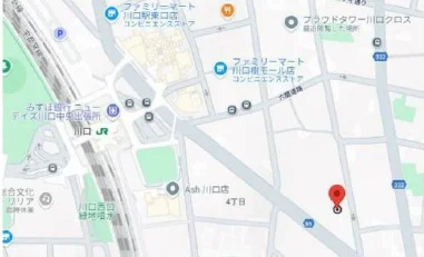 川口の事務所仕様物件の地図
