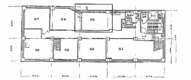 東銀座の居抜き店舗の平面図