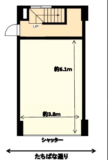 貸店舗(スケルトン)の平面図