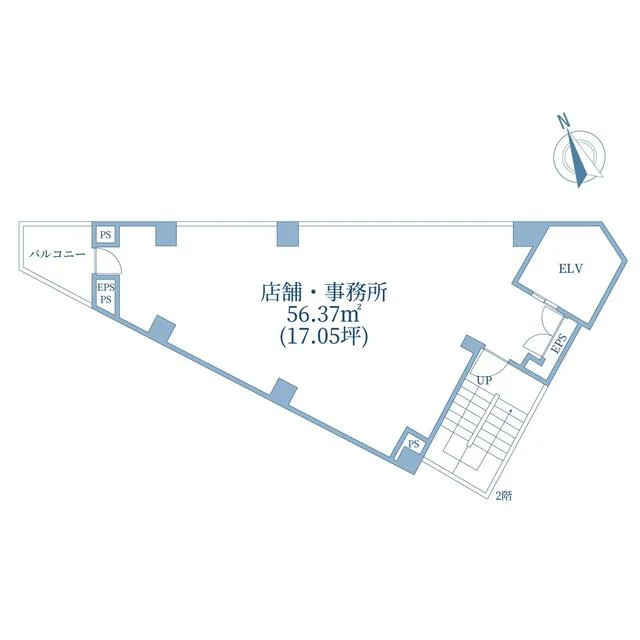 医院の居抜き物件の平面図