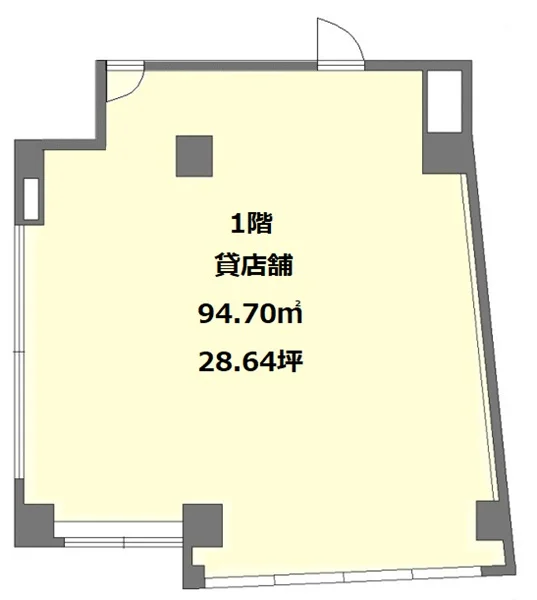 長原のスケルトン物件の平面図